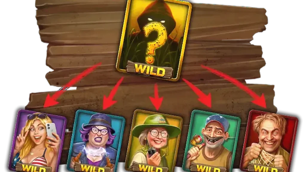 Tampilan visual slot Catfish Hunters dengan latar belakang rawa dan simbol bertema memancing